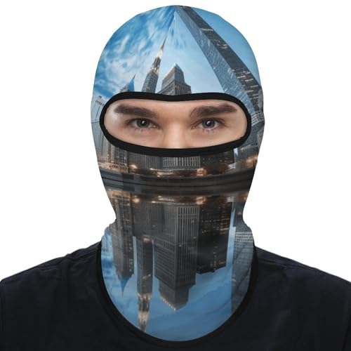 Balaclava para Hombres Máscara de Esquí Chicago Reflejada para Invierno con Cubreboca para Ciclismo miniatura 7