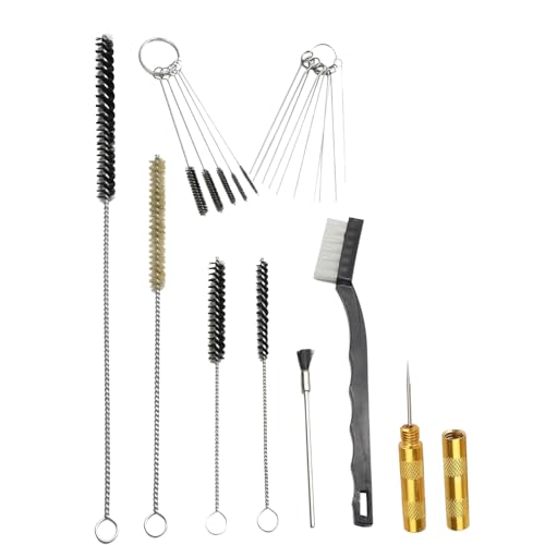 Lsydgn 22 Piezas Juego De Limpiador De Aerógrafo Juego De Limpieza De Carburador Kit De Limpieza De Pistola Pulverizadora Limpiador Aerografo Accesorios De Limpieza De Boquillas Portátiles