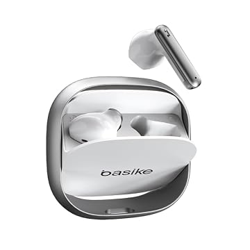 Fone de Ouvido Bluetooth TWS Basike G20-H Estéreo, Toque Sensível, 6h de Música, Bateria Recarregável, Bluetooth 5.4 (Branco)