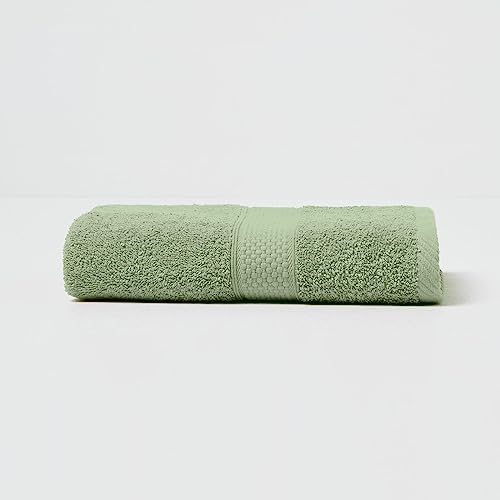HOMESCAPES Sage Green Turkish Cotton Set of 2 Hand Towels Super Soft Thick & Absorbent 500 GSM Towel Heavy Weight for everyday Luxury - Cosy Home Interiors HOMESCAPES Sage Green Turkish Cotton Set of 2 Hand Towels Super Soft Thick & Absorbent 500 GSM Towel Heavy Weight for everyday Luxury - Image 2