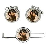 20mm en Diamètre Giftshop UK Thomas “ Mur de Pierres” Jackson Boutons de Manchettes et Pince à Cravate Ensemble