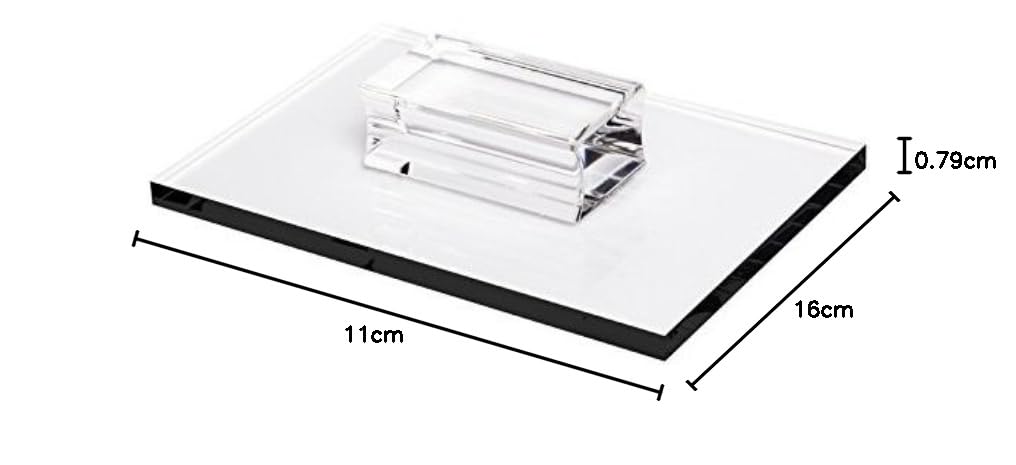Bloc De Tampons Acrylique Avec Poignée Ideen Mit Herz 16x11 Cm - Transparent Pour Scrapbooking
