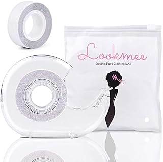 Double Sided Clothing Tape, Clear Fabric Strong Tape for Dress, Clothes, Medical Grade Tape, 2 Roll, 33 ft