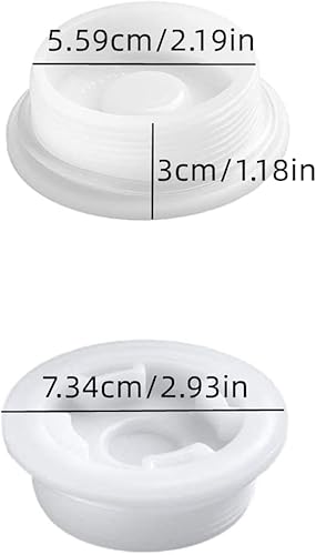Miniatura 2 de Paquete de 5 tapones de rosca fina de 2 pulgadas, tapas de rosca con junta, tapón de tambor de refuerzo de polietileno para tambor de plástico de 55