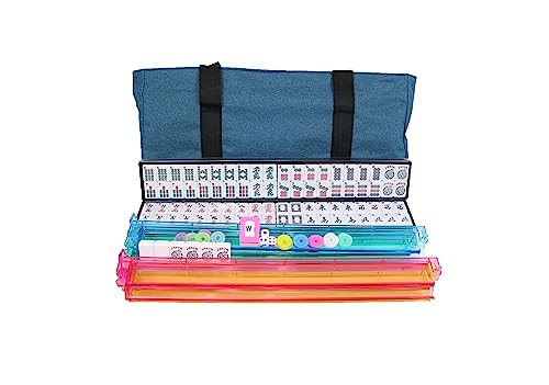 Set de Mahjong Americano 166 fichas en bolsa portátil miniatura 3