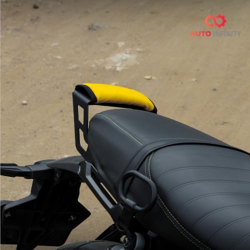 Image of Auto Infinity Grab Rail with Comfort Cushion Compatible with Honda CB350-RS (Yellow, Pack of 1)