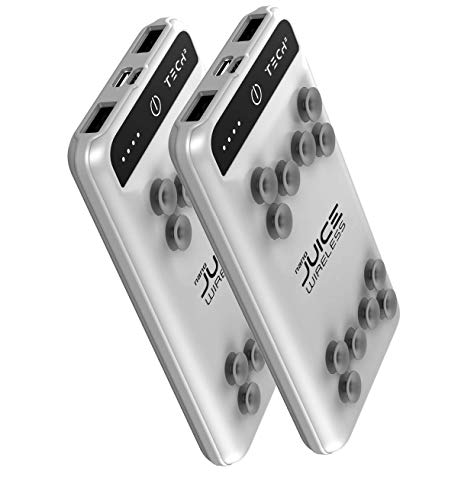 Tech2 Nano Juice 2-Pack Portable Charger Power Bank 10000 mAh USB-C & USB-A 4-Port Delivery High-Speed External Phone Battery Pack Compatible with iPhone, Samsung and More.