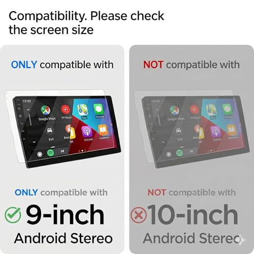 Image of Screen Protector for Android Car Stereo - 9 Inch Infotainment Touch Screen Guard | Anti Scratch HD Clear | Car Dashboard Accessories [Not Tempered Glass]