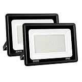 Fopretty 200W Outdoor LED Flood Light, 20000Lm Super Bright 6000K Daylight White, Waterproof IP66 Se