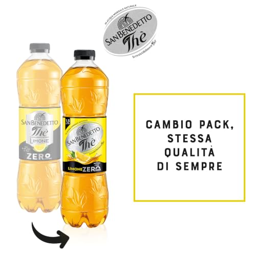 San Benedetto, Thè Freddo al Limone Zero, 6x1,5 l Bevanda Dissetante Analcolica, Gusto Fruttato, Tappo Click, Senza Zuccheri, Conservanti e Coloranti - Immagine 2