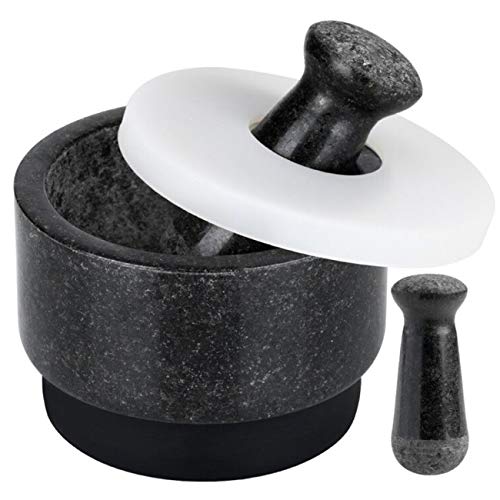 COSYLAND 2 in 1 Pestle and Mortar Set Both Ends Usable, 5.5 inch