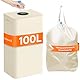 Lifewit 100L Pfandflaschen Sammelbehälter mit Deckel, Pfandsammler Organizer and Altglas Aufbewahrung mit Einwurf, Leergutbehälter fur Recycling Abstellraum Flaschentasche, Beige