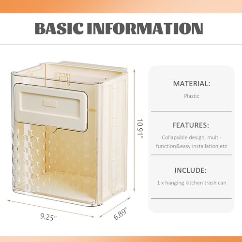 Caneca de Basura Plegable de Plástico para Cocina 10L miniatura 6