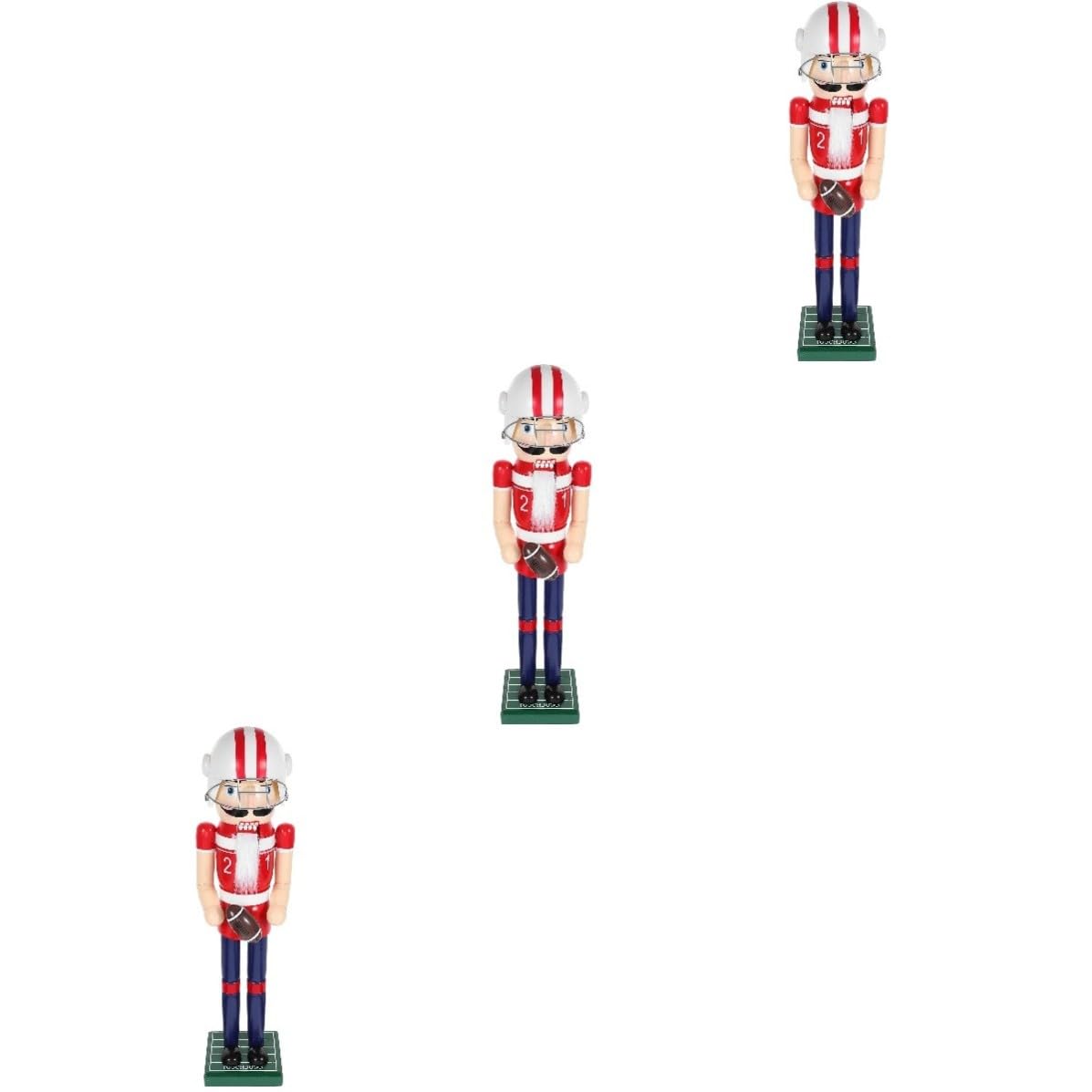 Toyvian 3 Piezas Figura de Cascanueces de Madera Estilo Deportivo para 38