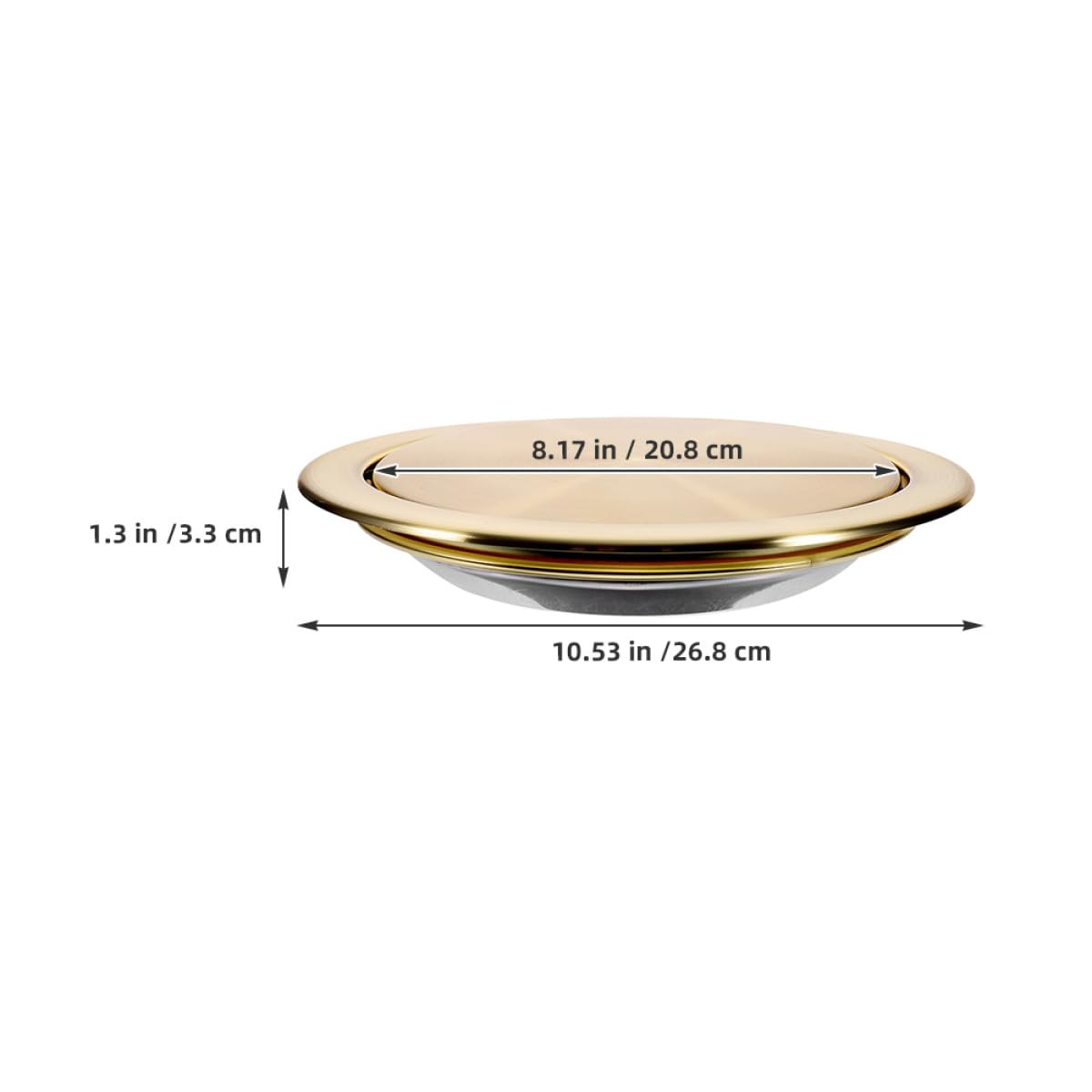 Ciieeo Tapa Empotrada de Acero Inoxidable Solapa Abatible para Cubo de Basura de Cocina y Baño, Diseño Moderno Bordes Suaves para Uso Comercial
