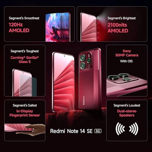 Image of Redmi Note 14 SE 5G, Titan Black (6GB, 128GB)