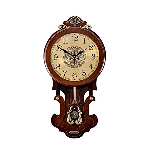 Chihen Wall Clock Silent Quartz Clock European Pendulum Clock Home Living Room Electric Wave Movement Atmosphere Creative Simple Chinese Fashion Clock (Color : Gg Wave Movement, Size : 16Inches) #TOP1