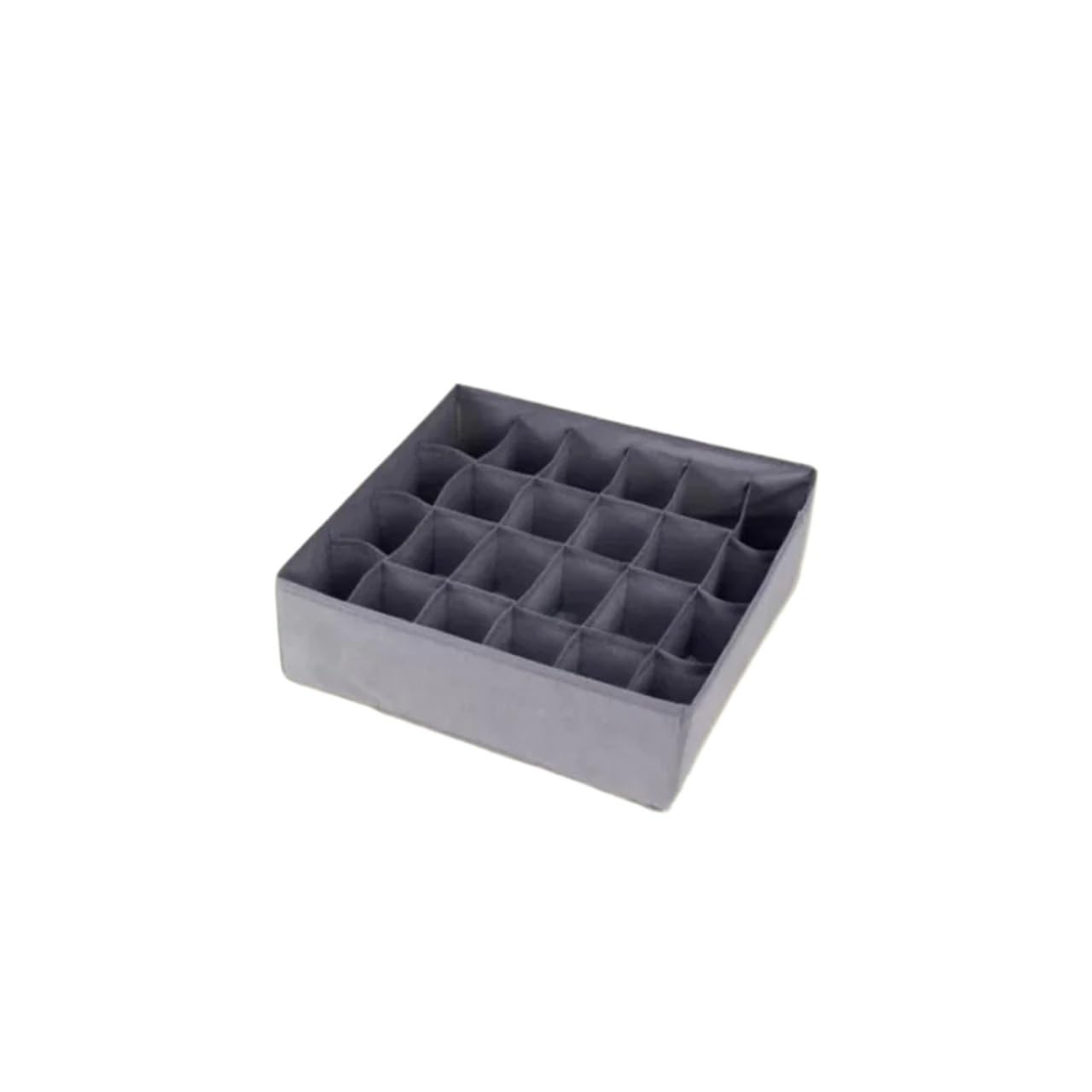 GYTTDERFL Sock Organiser Drawer Underwear Socks Bra Storage Box Clothes Organizer Bag Household Wardrobe Cabinet(Dark gray-24grids)
