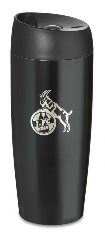 1. FC Köln Thermobecher - Logo - schwarz 450 ml Kaffeebecher Coffee to go-Becher