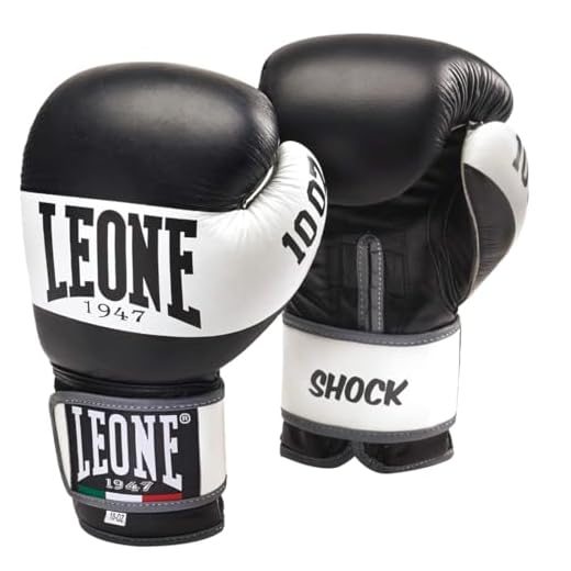 LEONE 1947, Shock-Boxhandschuhe, Unisex-Erwachsene, Schwarz, 10 OZ, GN047