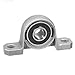 uxcell 2pcs KP000 10mm Bore Zinc Alloy Inner Ball Mounted Pillow Block Insert Bearing
