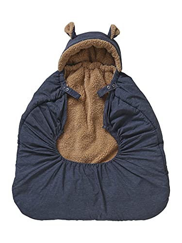VERTBAUDET Housse Porte Bébé Doudoune Imperméable à Capuche encre TU