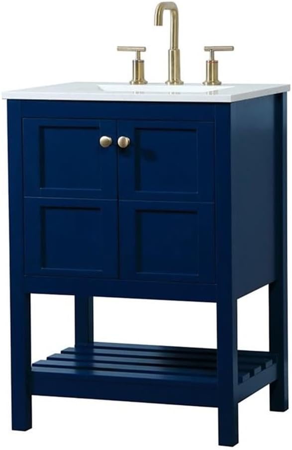 24 in. Single Bathroom Vanity in Blue