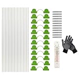 Gartenbogen für Hochbeete | Mehrere Tunnelbögen,42 cm Langer Glasfaser Garten Tunnelbogen Mit Thermometer Und Handschuhen,Für Gemüse Und Erdbeeren In Garten Farm Freiland