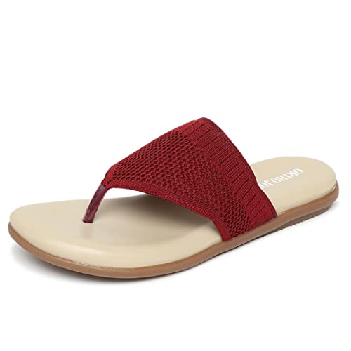 Image of ORTHO JOY Fancy doctor slippers | Comfortable flat sandals for women stylish