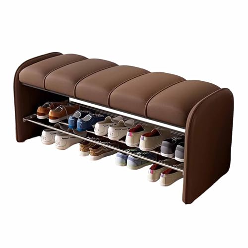 Étagère à chaussures design avec coussin rembourré pour salon