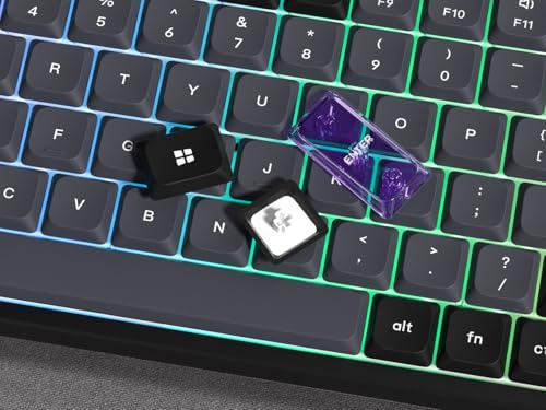 Image of dagaladoo Low Profile keycaps,Black /Grey,Double Shot PBT keycap Set | 138-keys custom keycaps for Mechanical Keyboard 60% 65% 75% 96% 100% cherry-MX switch,TKL, Full-Sized Layout