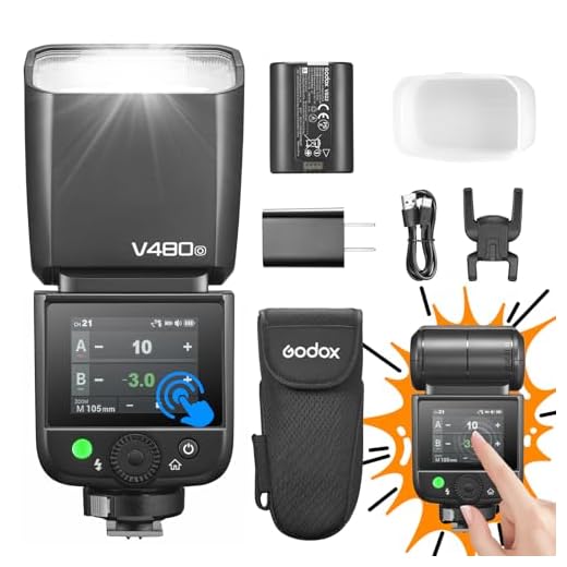 Godox V480O V480-O Kamerablitz Camera Flash Speedlite 7,2 V/2200mAh TTL GN50 650 Blitze mit Voller Leistung für Olympus Panasonic-Kameras