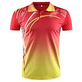 SHOULIEER Sommer Günstige Badminton Shirts Herren/Damen, Sport Kurzarm Polo Shirts Tennis Men 1 Shirt1 L