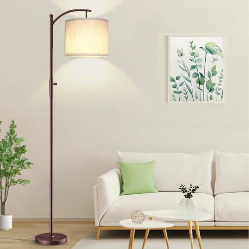 ROTTOGOON Dimmable Floor Lamp, Arc Floor Lamps for Living Room, S...