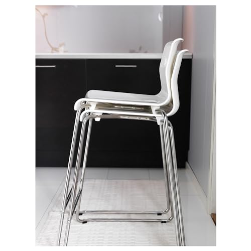 Tabouret de bar blanc et chromé 66 cm GLENN ProTuning - 3