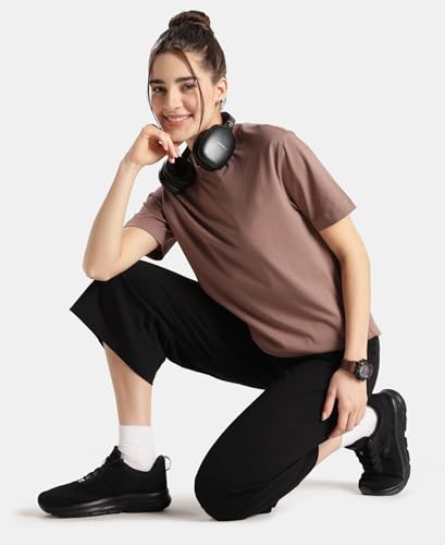Image of Jockey A159 Women Super Combed Cotton Rich Oversized T-Shirt with Side Slits