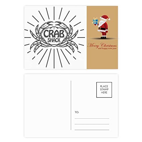 Cartes postales de remerciement crabe sketch pour écrire vos messages de Noël