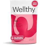 Wellthy Her Women's Daily Vegan Multivitamin for Women, Natural Ingredients for Healthy Hair, Ski...
