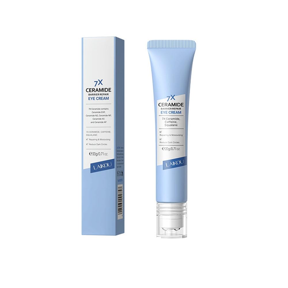 2-in-1 Ceramide Eye Serum and Eye Roller, Eye Massager Roller Lifting, Eye Cream for Nourishing Relieve Eye Bags, Dark Circles, and Puffiness,Under Eye Treatment Cream.Care for Eye Skin and moisturize