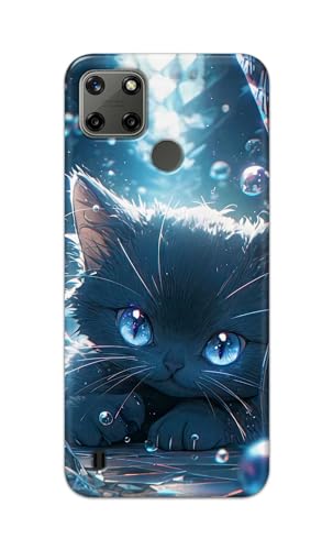 Image of Printed Hard Back Cover Case for Realme C21Y | Realme C25Y Back Cover (Cute Cat) -1111