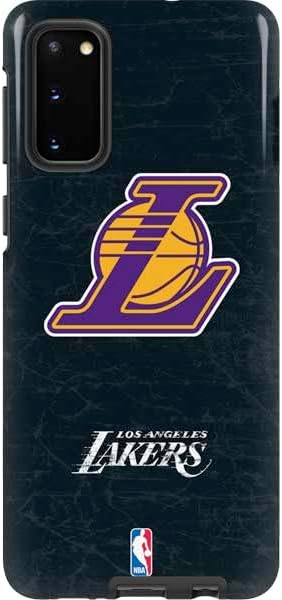 Skinit Pro Phone Case Compatible with Galaxy S20 - Officially Licensed NBA Los Angeles Lakers Black Primary Logo Design