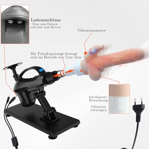 Bdsmyou Sexmaschine mit Saugnapf und Ständer Automatische Fickmaschine