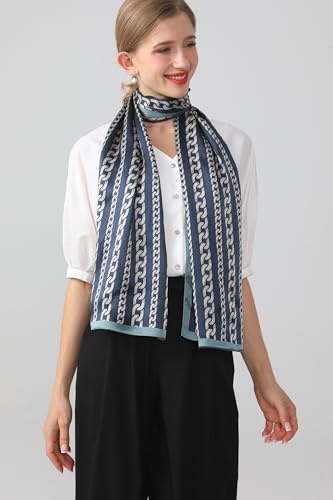 100% Mulberry Silk Long Scarf for Women Neck Scarves Large Oblong Silk Headscarf Hair Wraps Shawls with Gift Packed4