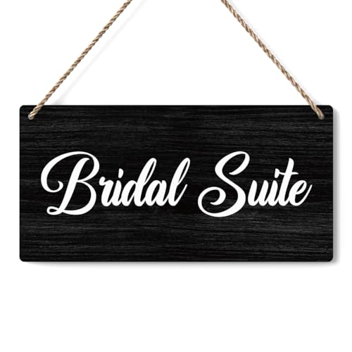BELLOWDEER-Rustic-Wedding-Bridal-Suite-Sign-Wedding-Decor-Wedding-Stuff-Engagement-Wedding-Party-Decorations-Engagement-Wedding-Photo-Props-Sign-12x6-Inches-Black BELLOWDEER Rustic Wedding Bridal Suite Sign Wedding Decor Wedding Stuff Engagement Wedding Party Decorations Engagement Wedding Photo Props Sign 12×6 Inches Black