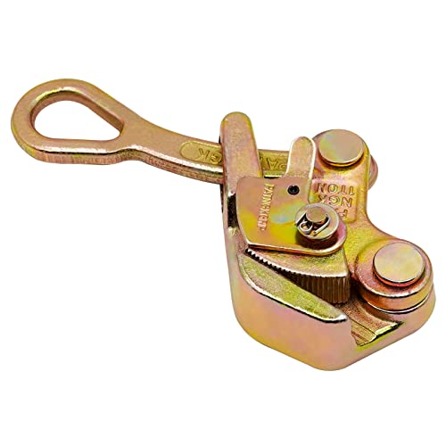 Paulozyn Cable Grip Wire Grip Steel Rope Jaw Puller Pulling 2204 Lbs For Wire Rope (1 Ton) #TOP19