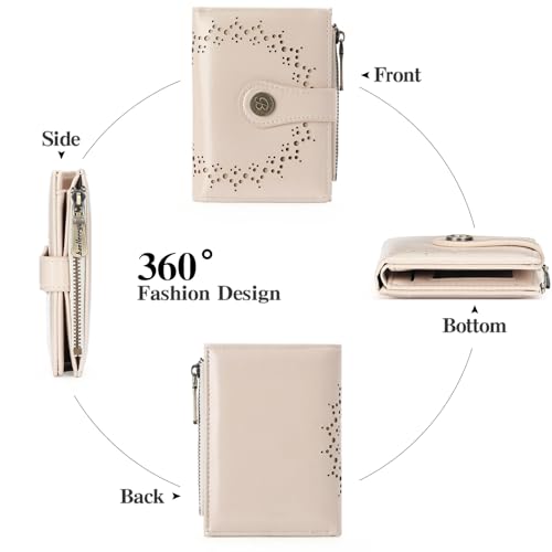 Image of Small Wallet for Women Bifold Credit Card Holder Compact Women Wallet with Zipper Coin Pocket