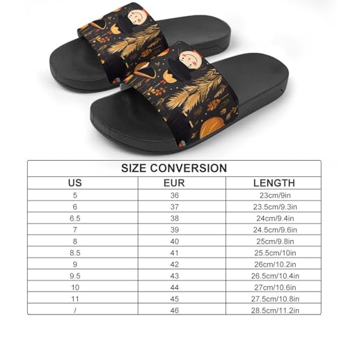 Harvest Celebration Scarecrow Non Slip Slides Sandals for Women Men Quick Drying Shower Shoes for Bathroom Pool Beach2