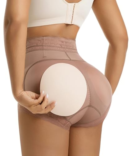 Image of Padded Underwear Butt Lifting Panties Butt Lifter Built-In Fake Butt Pads Tummy Control Shapewear for Women