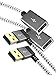 Short USB 3.0 Extension Cable, CableCreation 2-Pack Left Angle USB 3.0 Male to Male Extender Cord, 90 Degree USB 3.0 Adapter, Space Gray Aluminum