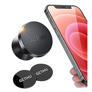 GETIHU Car Phone Holder, Universal Dashboard Magnetic Phone Mount for Car, 360° Rotatable Hands Free Cell Phone Car…